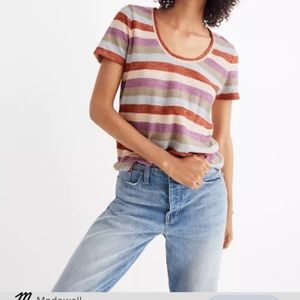 Madewell Alto Scoop Tee in Granda Stripe